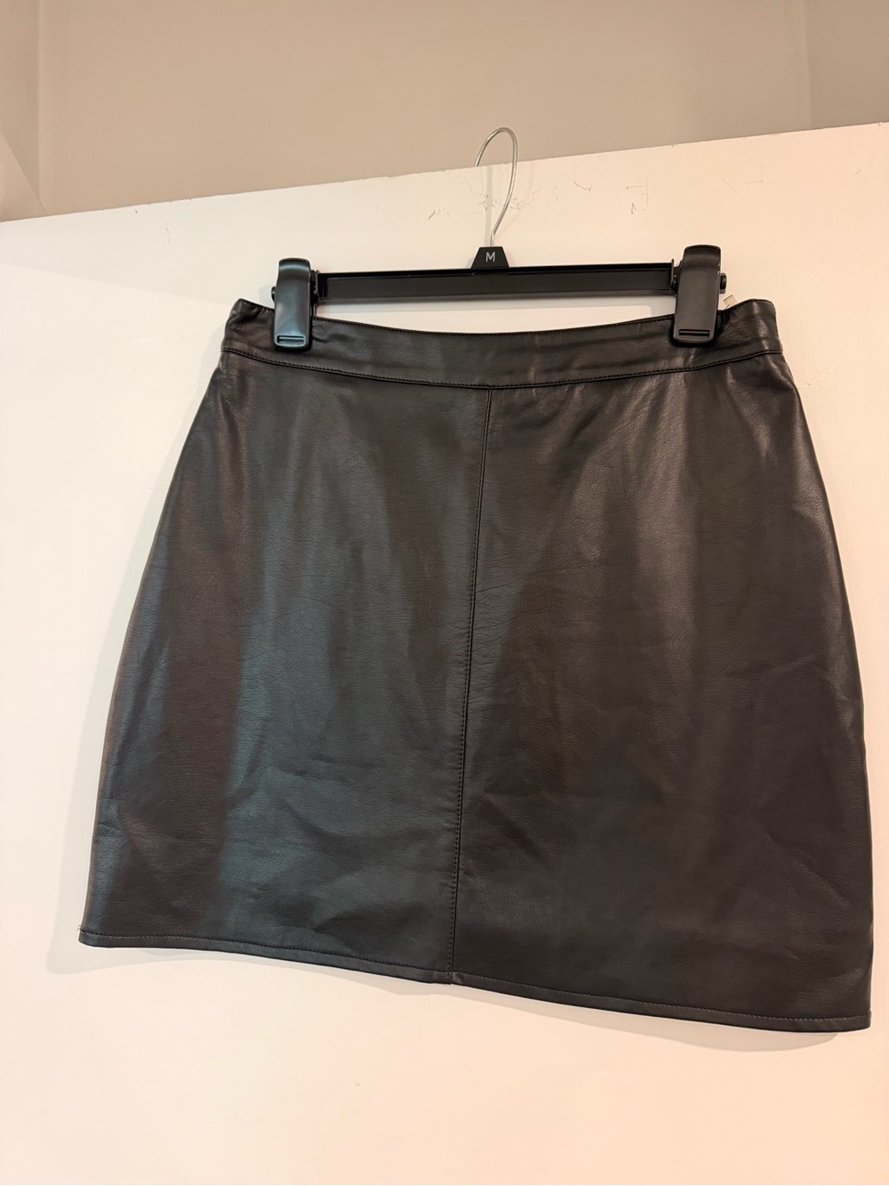 Nasty Gal Black Faux Leather Mini Skirt